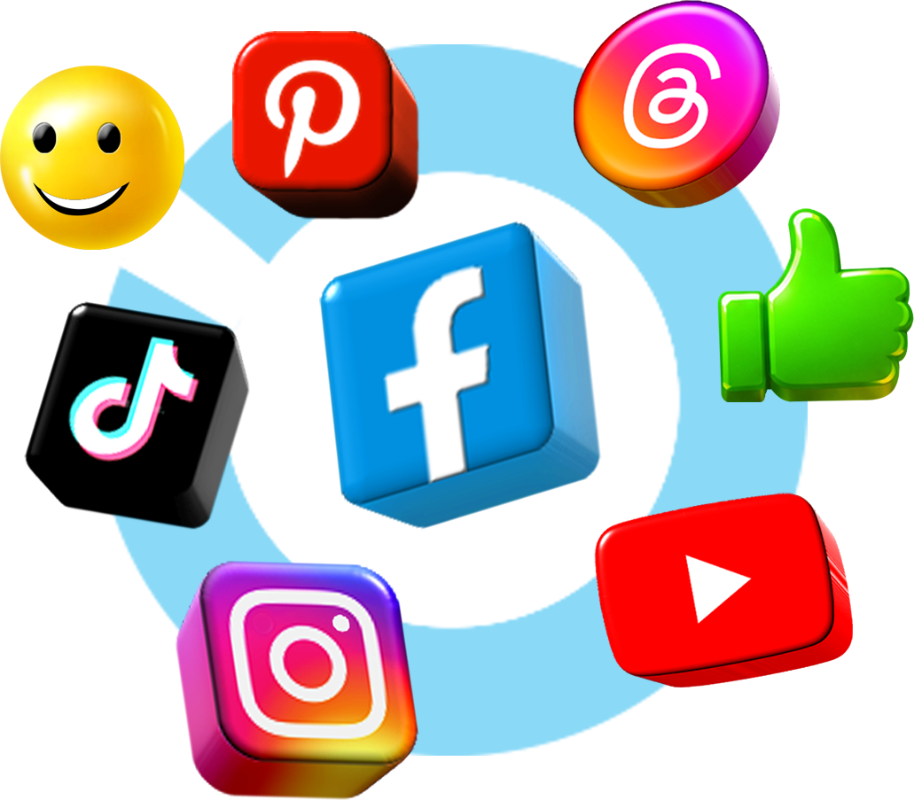 Social media platform icons